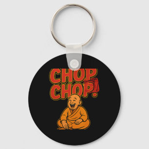 Martial Arts Boxing Humour Chop Chop Cartoon Pries Keychain