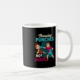 Martial Arts Boxing Humour Throwing Punches Design Coffee Mug