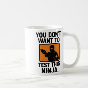 Martial Arts Boxing Ninja Danger Stencil Graphic  Coffee Mug