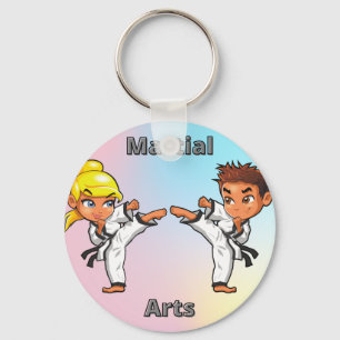 Martial Arts Boy and Girl   Keychain