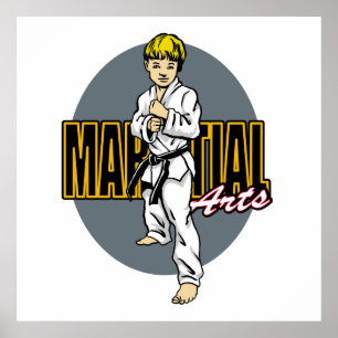 Martial Arts Boy Poster