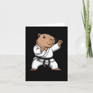 Martial Arts Capyra Funny Karate Taekwondo Jiu Jit Card