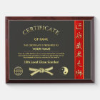 Martial Arts Certificate