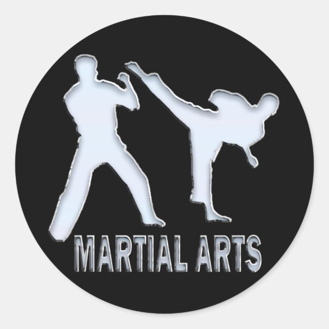 MARTIAL ARTS CLASSIC ROUND STICKER (Front)