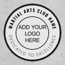 Martial Arts Club Logo Name Motto Black Text