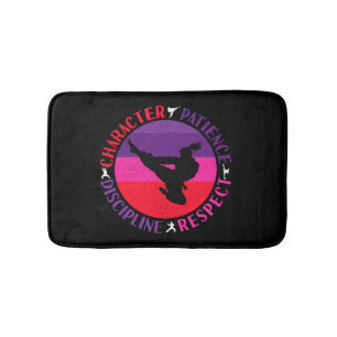 Martial Arts Core Values - Karate Bath Mat