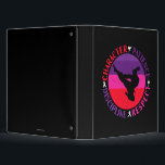 Martial Arts Core Values - Karate Binder<br><div class="desc">Karate retro grunge silhouette art design for karateka women and girls practicing a simple life of developing character, patience, respect, and self-discipline. > Proper mindset fosters core values that can be more important than the physical skills learned. > Personalize it! Add custom name, photo, or text.</div>