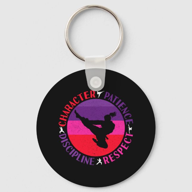 Martial Arts Core Values - Karate Keychain (Front)