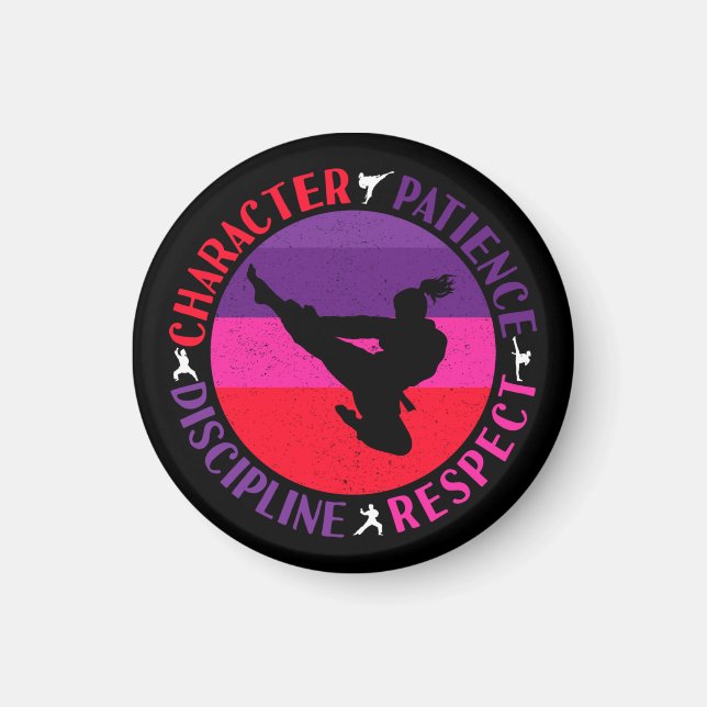 Martial Arts Core Values - Karate Magnet (Front)