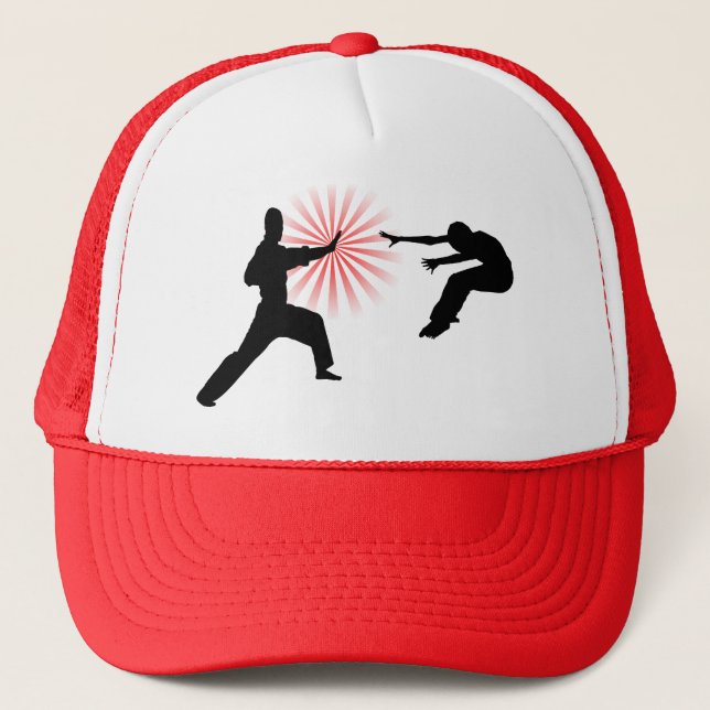 Martial Arts Energy Silhouette Trucker Hat (Front)