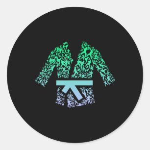 Martial Arts For Karate Fighter Gi Karate Uniform  Classic Round Sticker