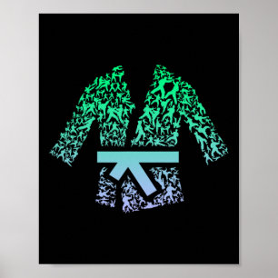 Martial Arts For Karate Fighter Gi Karate Uniform  Poster