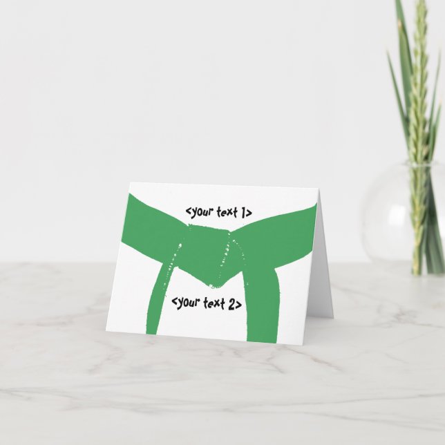 Martial Arts Green Belt Card (Front)