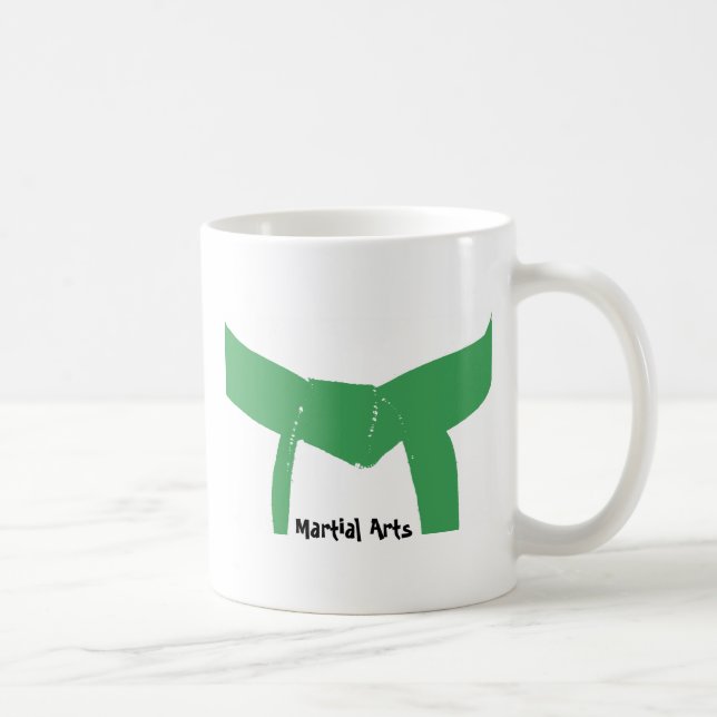 Martial Arts Green Belt Coffee Mug (Right)