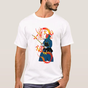 Martial Arts Hwa Rang Do Stick Fighting Dragon T-Shirt