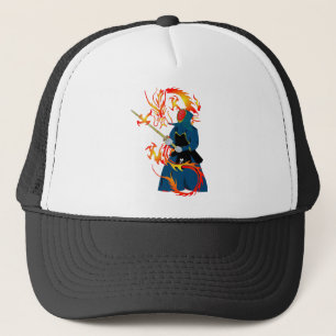 Martial Arts Hwa Rang Do Stick Fighting Dragon Trucker Hat