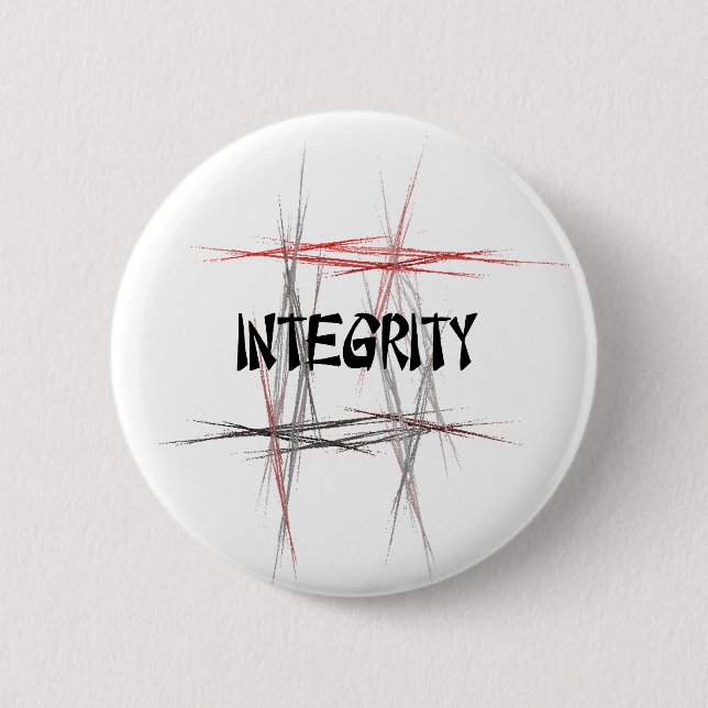 Martial Arts Integrity 2 Inch Round Button (Front)