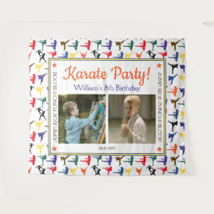 Martial Arts Japan Karate Kids Birthday Backdrop Tapestry