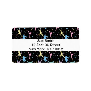 Martial Arts Karate Abstract Stars Sparkles Label