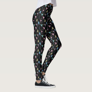 Martial Arts Karate Abstract Stars Sparkles Leggings