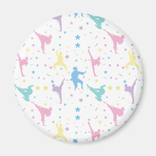 Martial Arts Karate Abstract Stars Sparkles Magnet