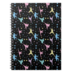 Martial Arts Karate Abstract Stars Sparkles Notebook