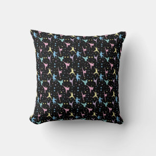 Martial Arts Karate Abstract Stars Sparkles Throw Pillow