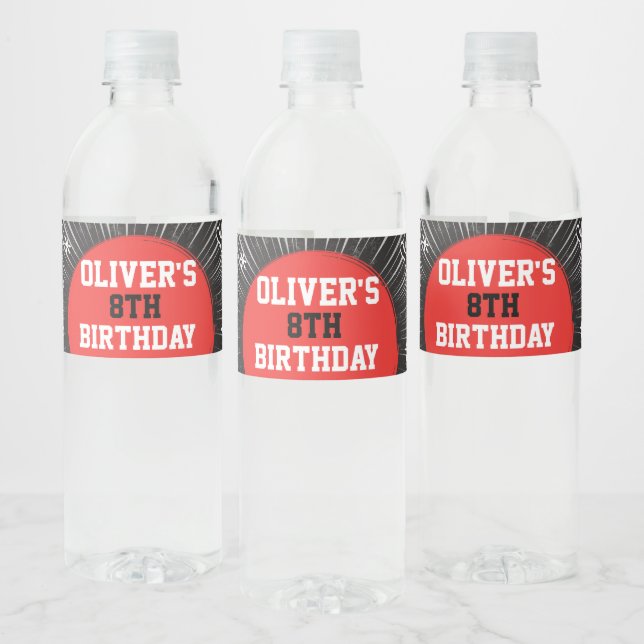 Martial Arts Karate Birthday Party Water Bottle Label (Bottles)
