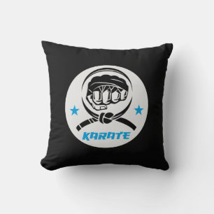 Martial Arts Karate Black Belt Throw Pillow