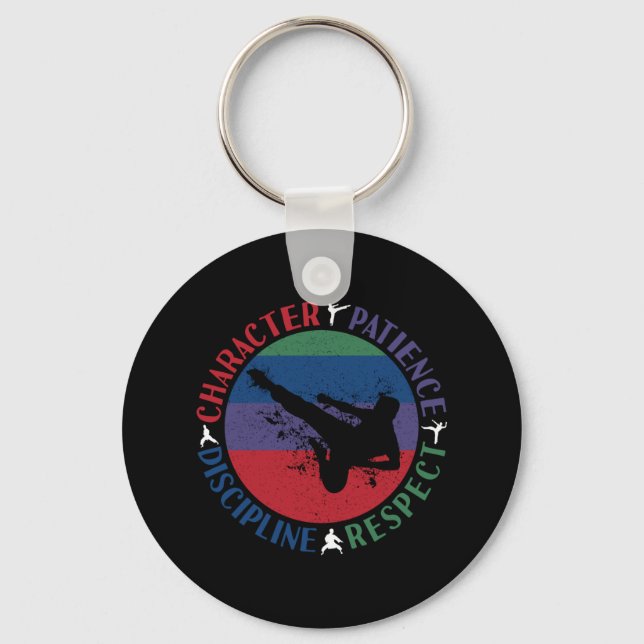 Martial Arts - Karate Core Values Keychain (Front)