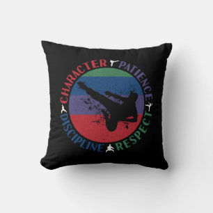 Martial Arts - Karate Core Values Throw Pillow