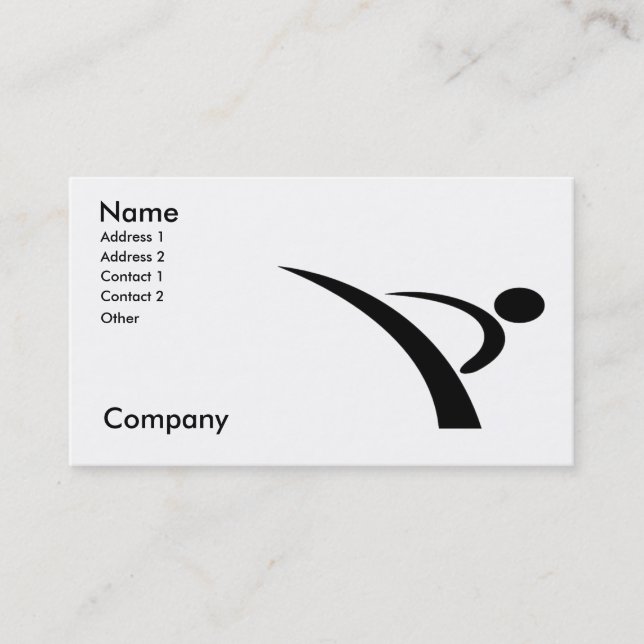 Martial Arts/Karate Instructor Business Card (Front)