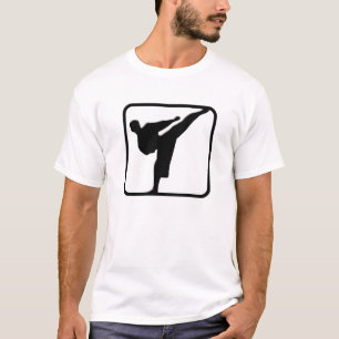 Martial arts karate kick logo T-Shirt