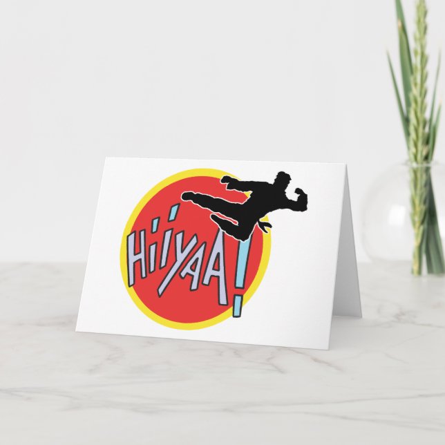 Martial Arts Karate Kid Holiday Card (Front)