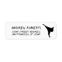 Martial arts karate logo return address labels
