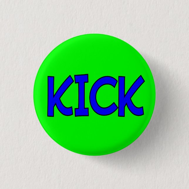 Martial Arts Kick Button (Front)