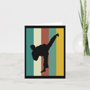 Martial Arts Kickboxing Karate Taekwondo Retro Des Card