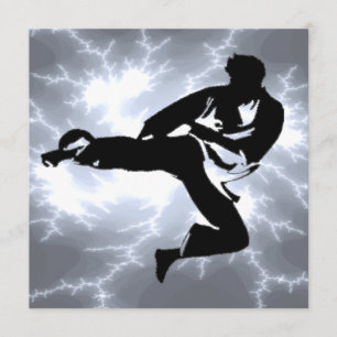 Martial Arts Lightning Male Invitation dans l'arge