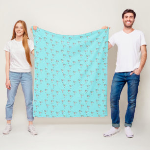 martial arts master on blue fleece blanket
