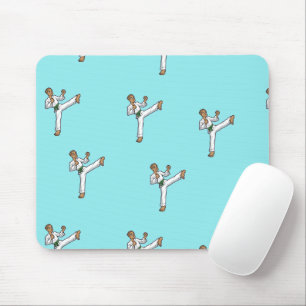 martial arts master on blue mouse pad