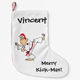 Martial Arts Merry Kick-Mas Small Christmas Stocking