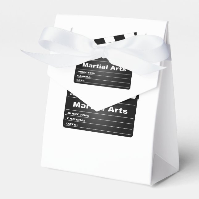 Martial Arts Movie Clapperboard Favor Box (Front Side)
