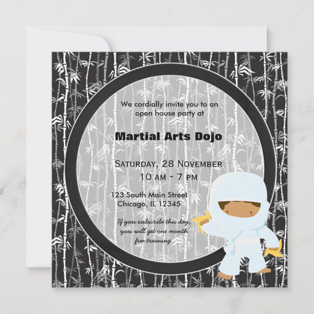 Martial Arts Open House Invitation (Front)