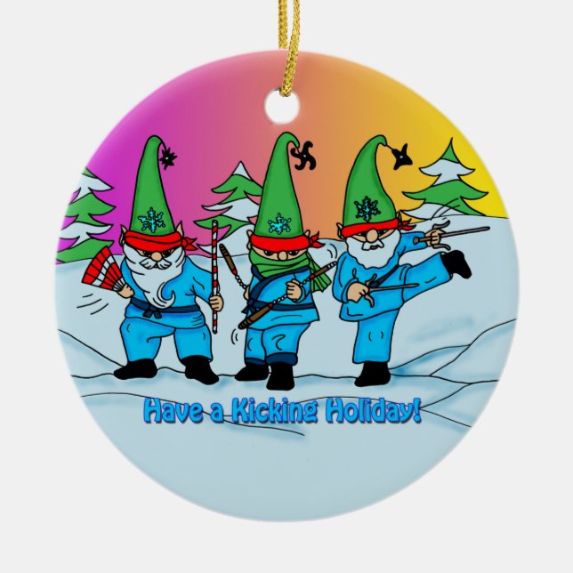 Martial Arts Ornament Ninja Elves (Front)