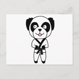 Martial Arts Panda Bear Postcard