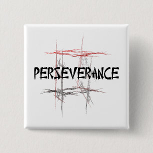 Martial Arts Perseverance 2 Inch Square Button