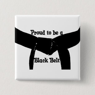 Martial Arts Proud to be a Black Belt Button