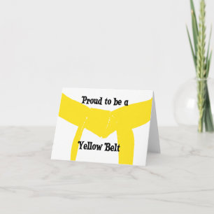 Martial Arts Proud to be a Yellow Belt Card