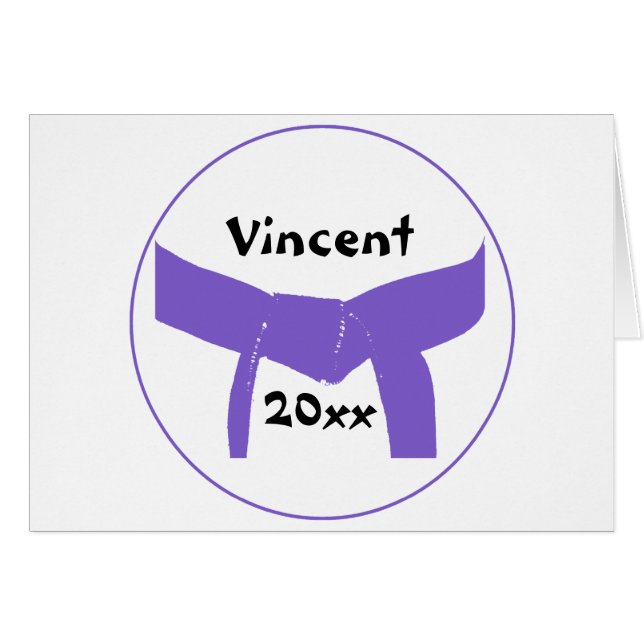 Martial Arts Purple Belt (Front Horizontal)
