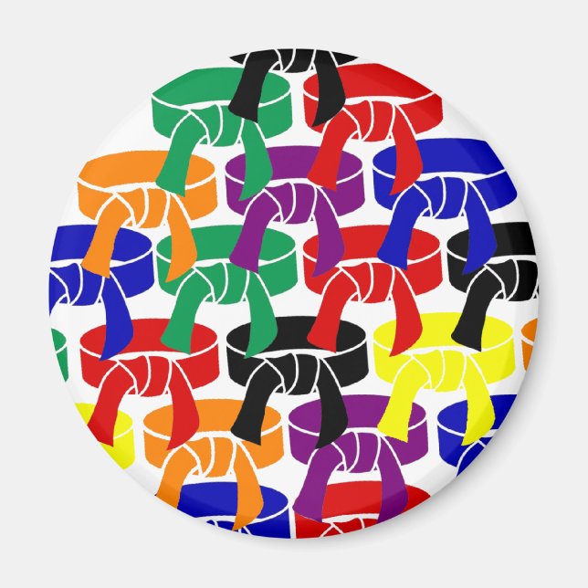 Martial Arts Rank Belts Magnet (Front)